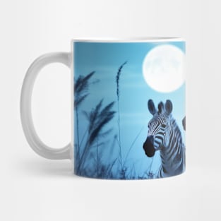 Zebra Animal Wildlife Wilderness Colorful Realistic Illustration Mug